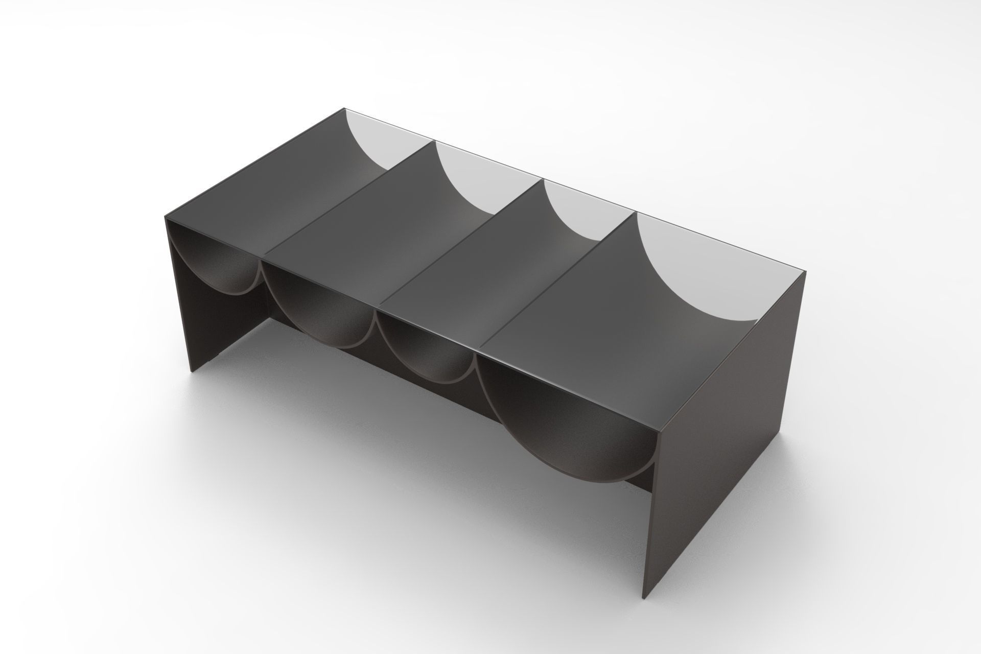 Waves Table Low-poly 3D model_1