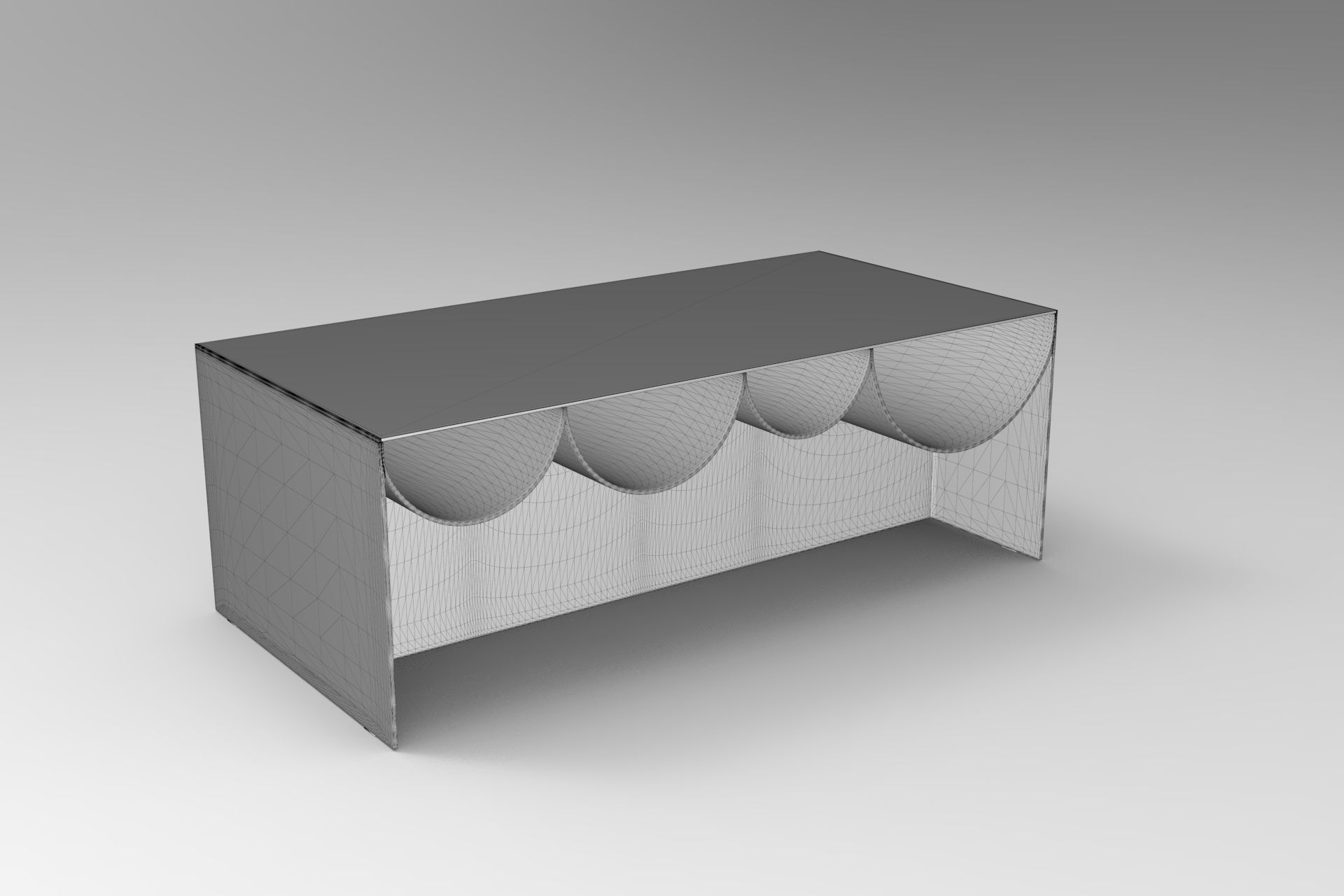 Waves Table Low-poly 3D model_5