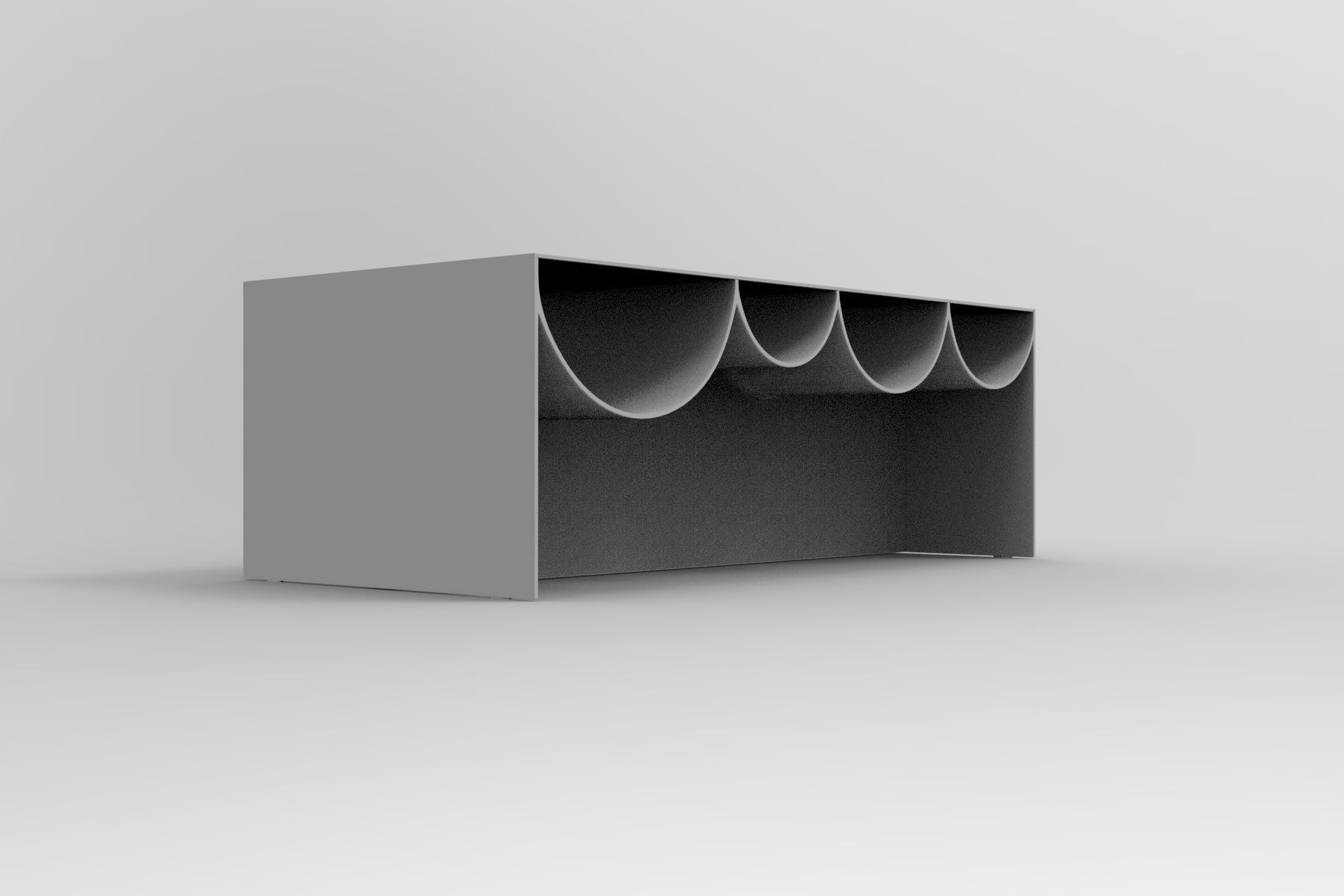 Waves Table Low-poly 3D model_8