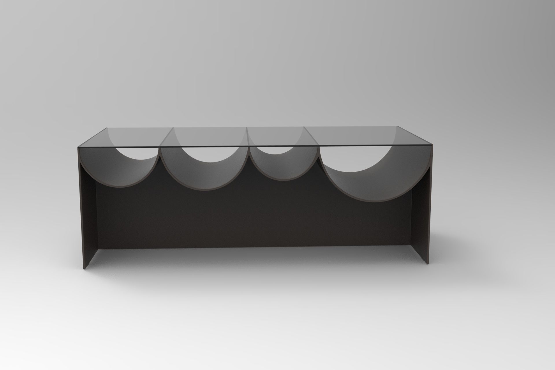 Waves Table Low-poly 3D model_2
