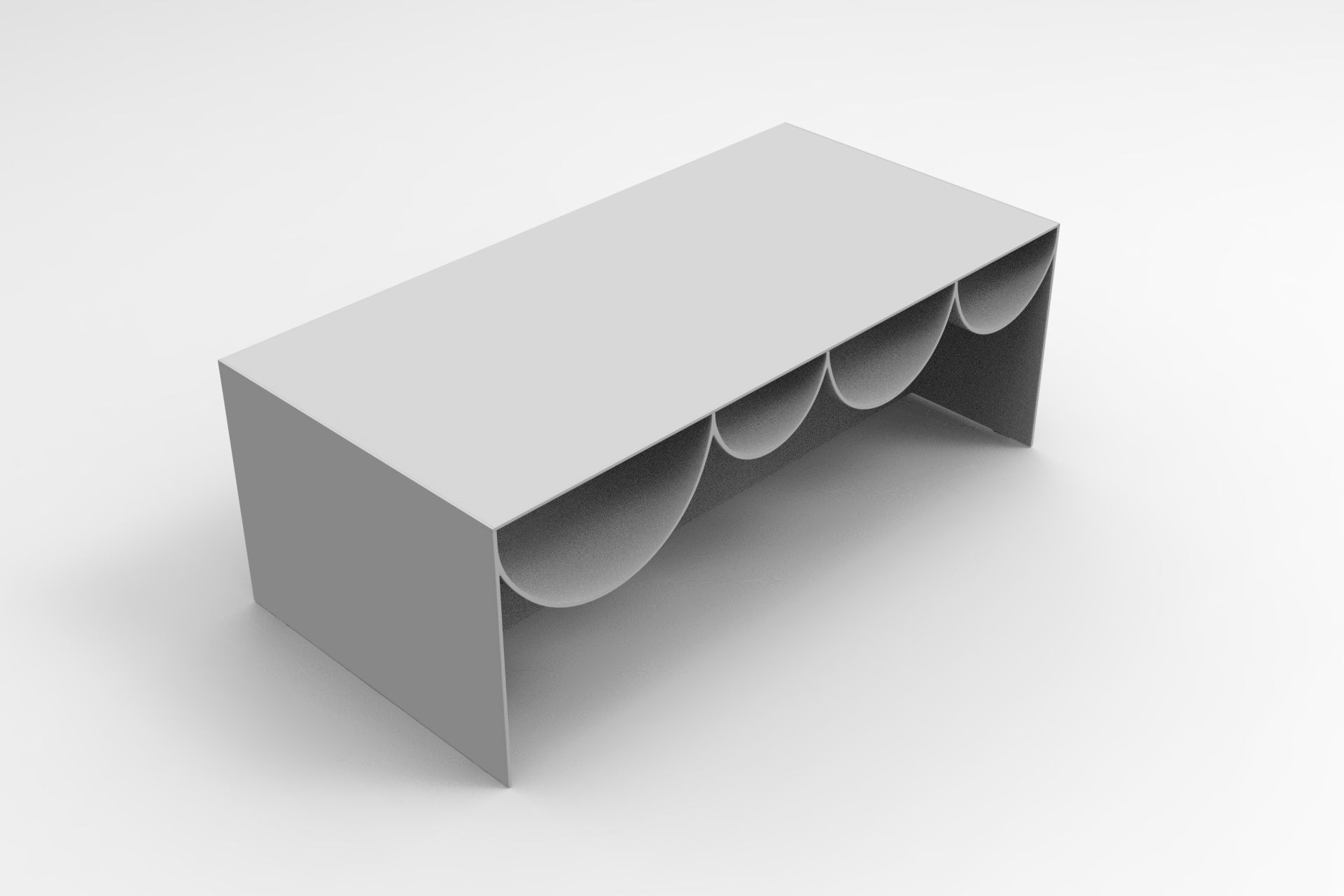 Waves Table Low-poly 3D model_7