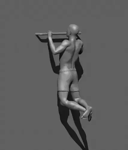 Pull Up Man 3D Print Split Model