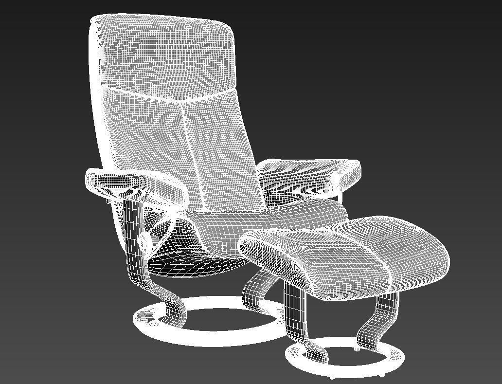 Peace chair 3D model_5
