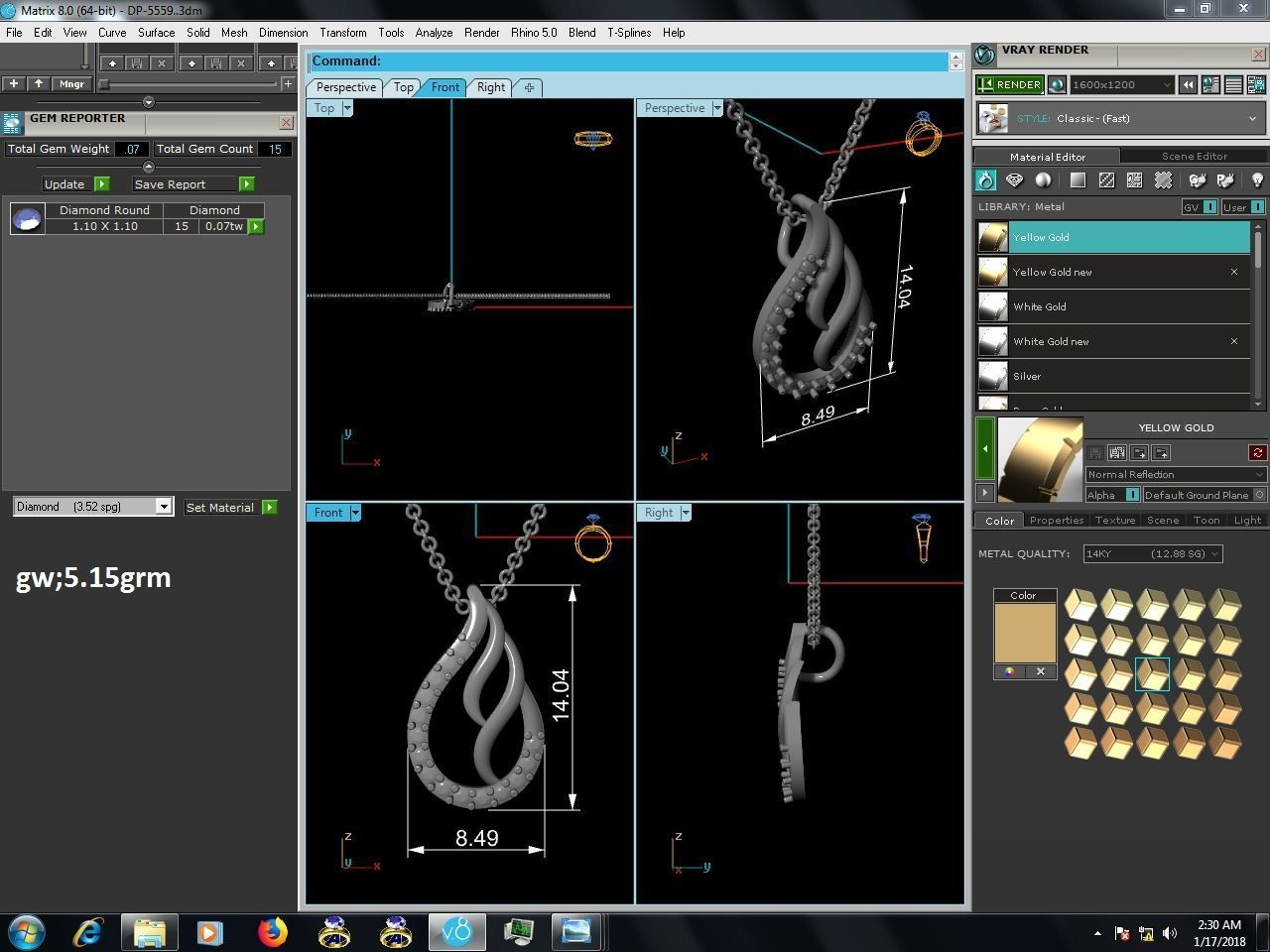 Women pendant 3dm render detail 3D print model_7