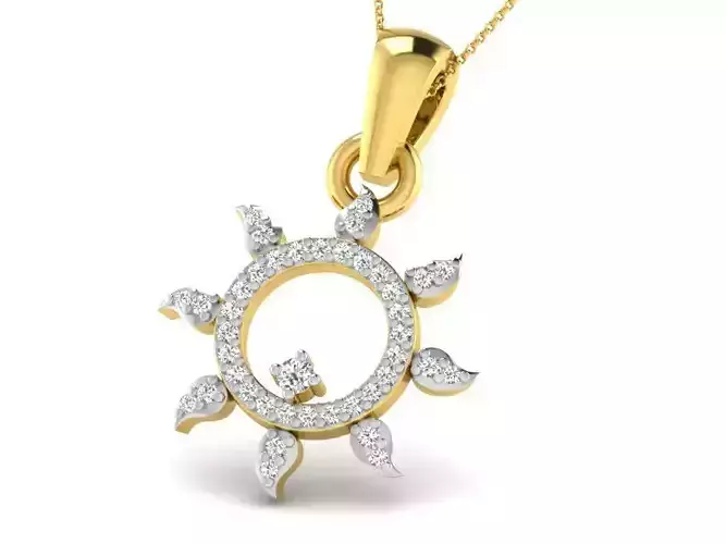 Women pendant 3dm render detail