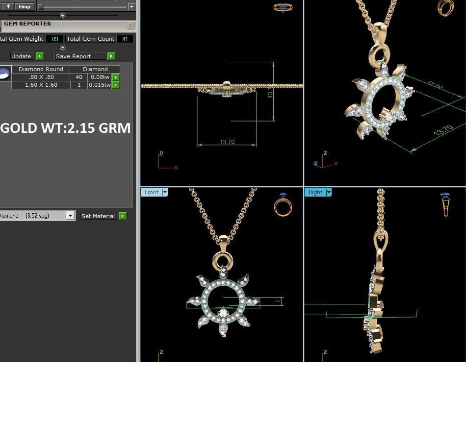 Women pendant 3dm render detail 3D print model_1