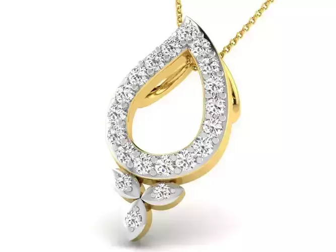 Women pendant 3dm render detail