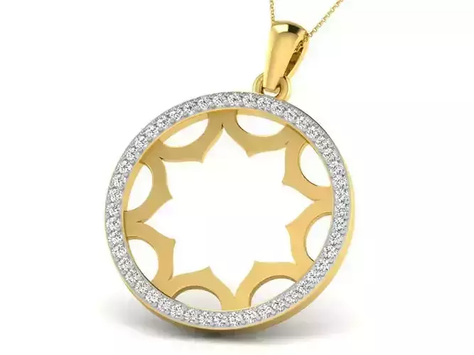 Women pendant 3dm render detail