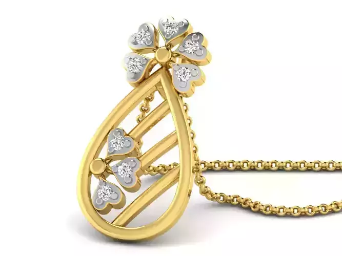 Women pendant 3dm render detail