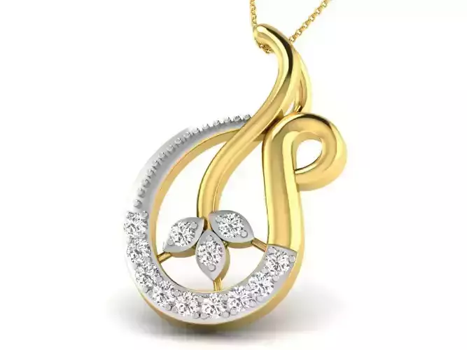 Women pendant 3dm render detail