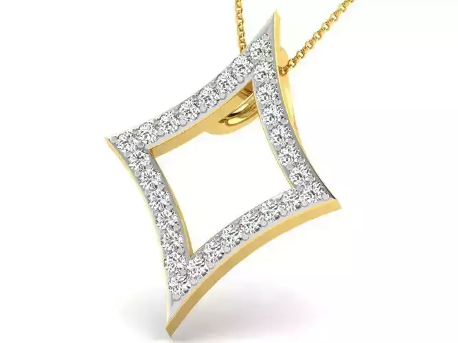 Women pendant 3dm render detail