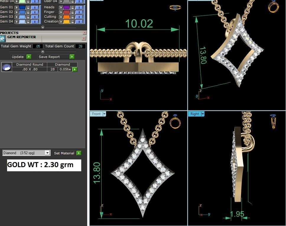 Women pendant 3dm render detail 3D print model_1