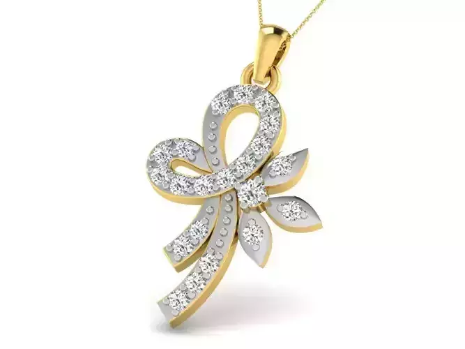 Women pendant 3dm render detail