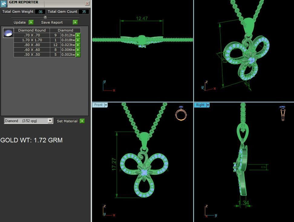 Women pendant 3dm render detail 3D print model_7