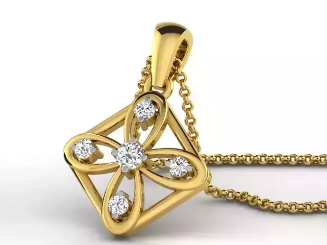 Women pendant 3dm render detail