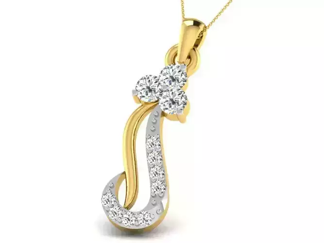 Women pendant 3dm render detail