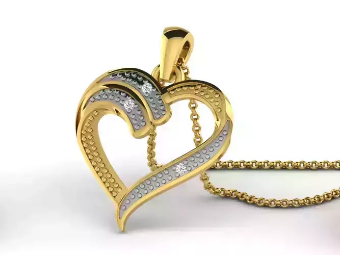 Women pendant 3dm render detail