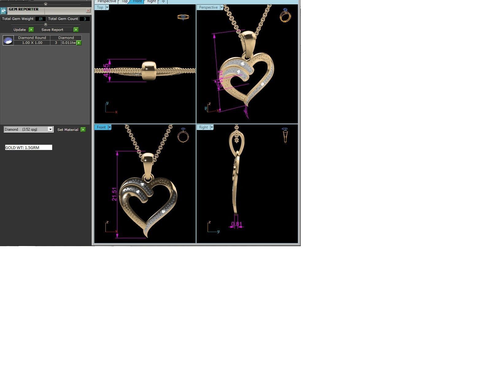 Women pendant 3dm render detail 3D print model_1