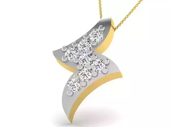 Women pendant 3dm render detail