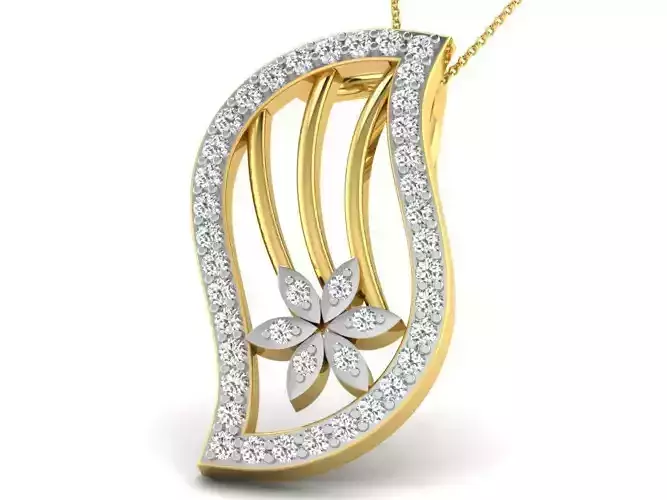 Women pendant 3dm render detail