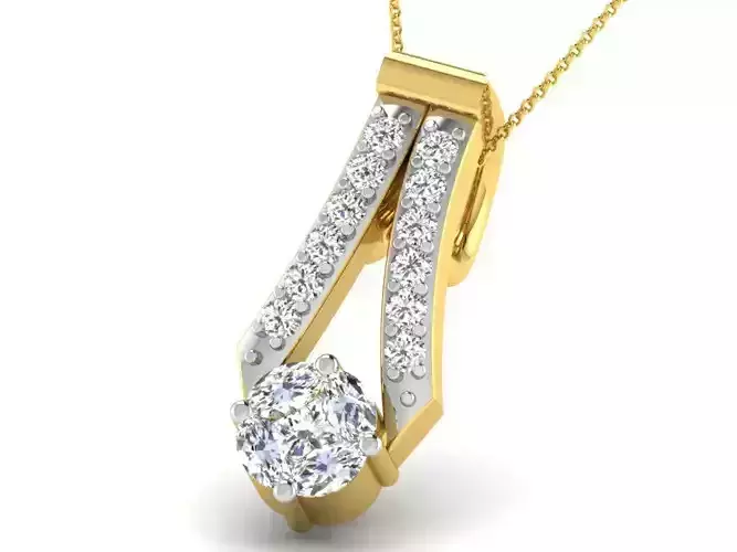 Women pendant 3dm render detail