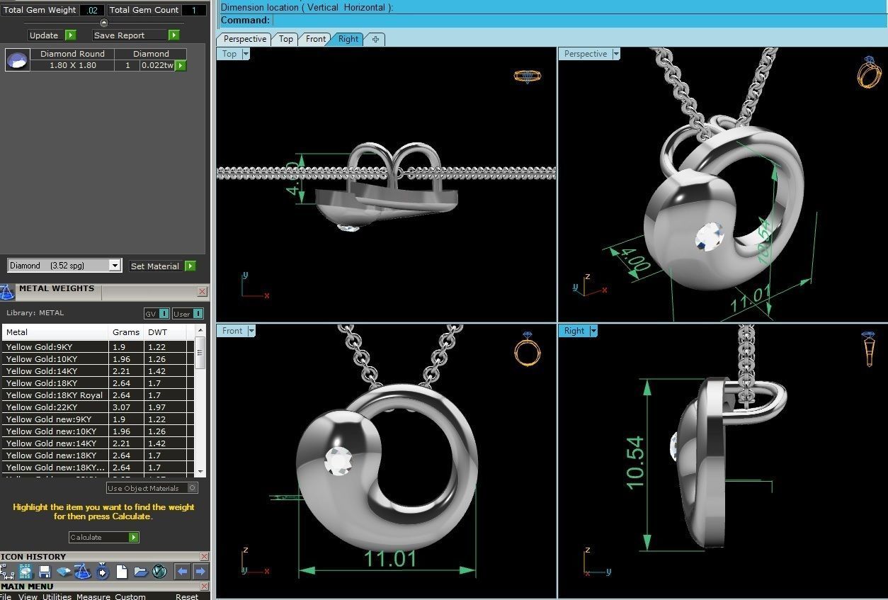 Women pendant 3dm render detail 3D print model_7