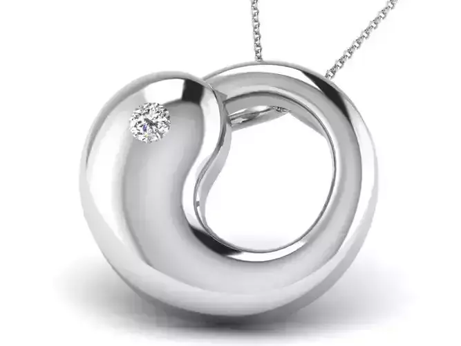 Women pendant 3dm render detail