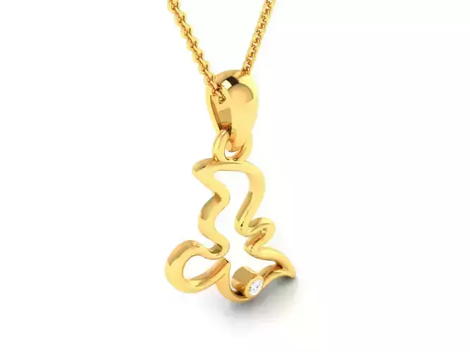 Women pendant 3dm render detail