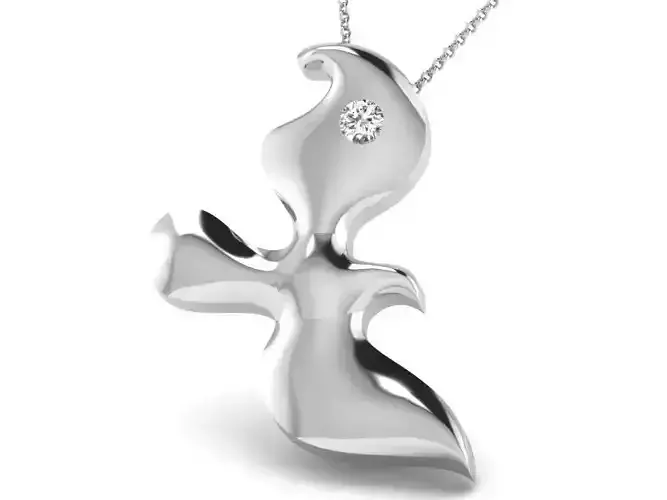 Women pendant 3dm render detail