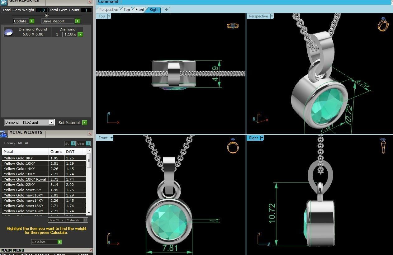 Women pendant 3dm render detail 3D print model_7
