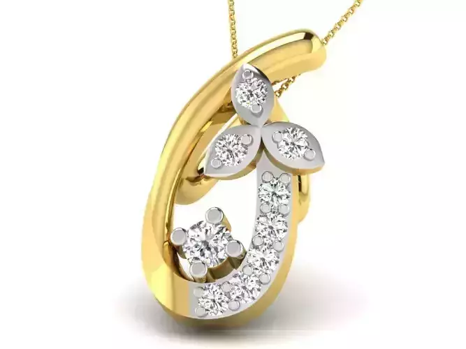 Women pendant 3dm render detail