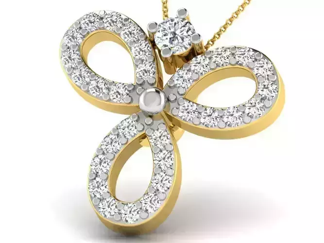 Women pendant 3dm render detail