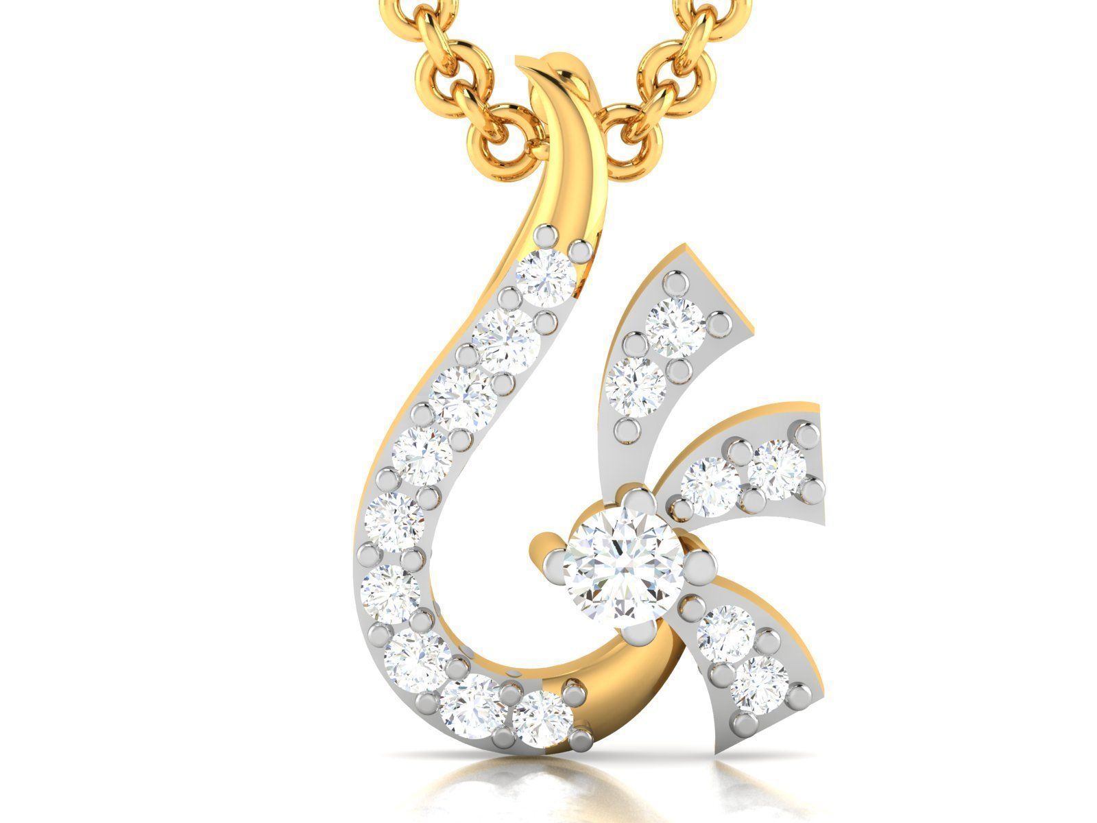 Women pendant 3dm render detail 3D print model_3