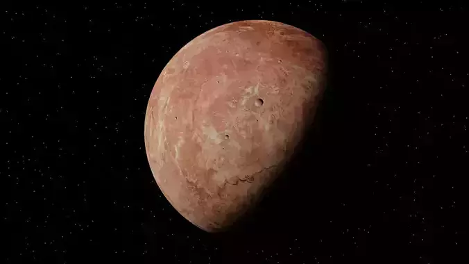 MakeMake dwarf-planet textured 3d model Low-poly 3D model