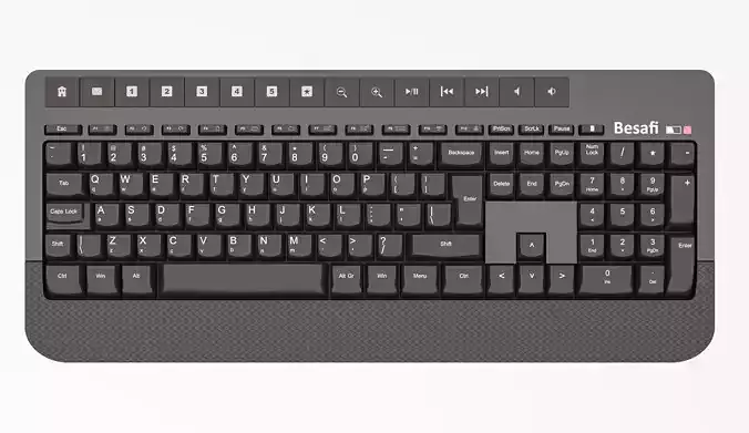 Keyboard 3d Model   With English Layout And Turkish Layout 