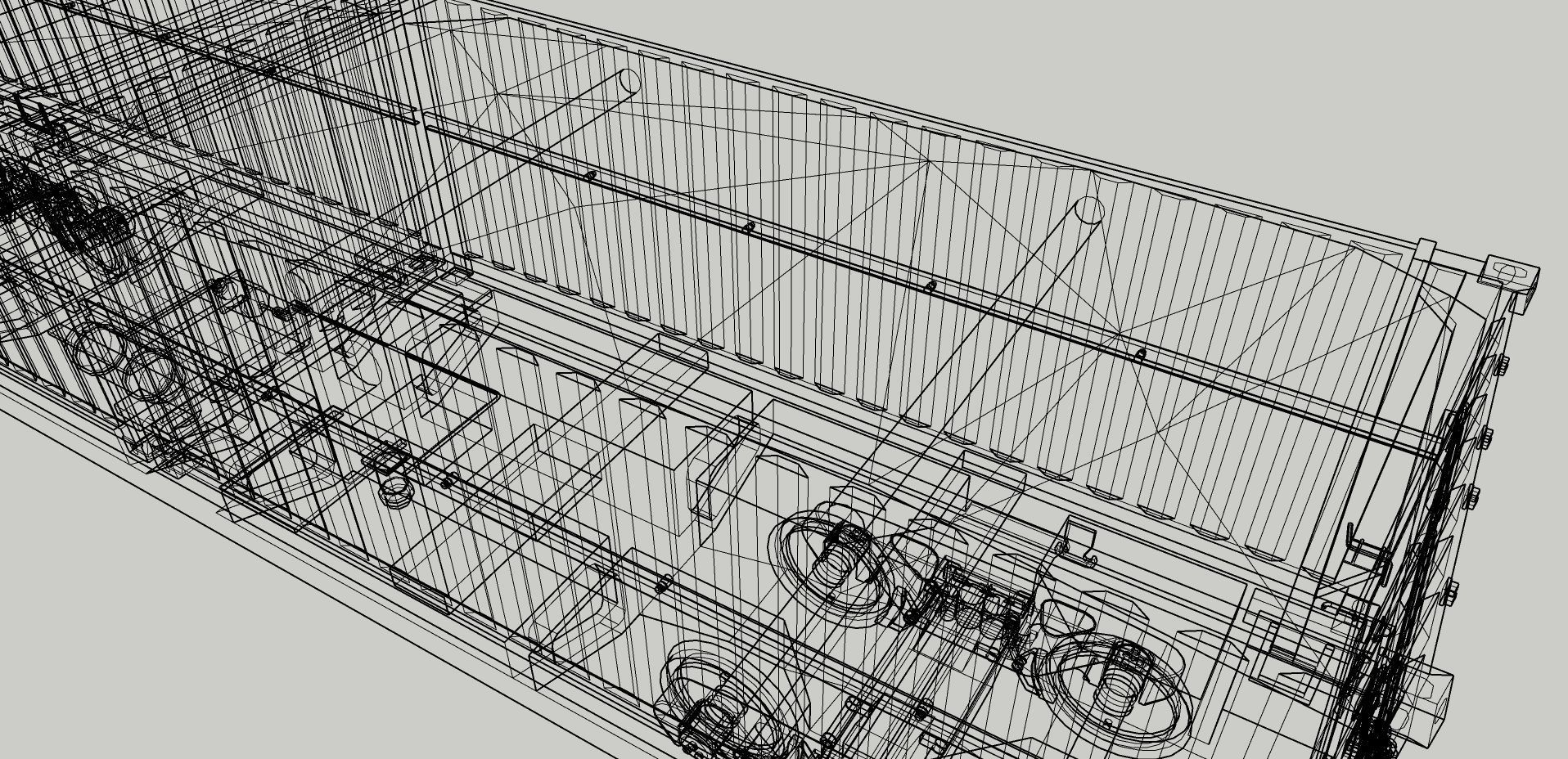 Indonesian Railway Container Flat car Wagon 54 Ton 3D model_9
