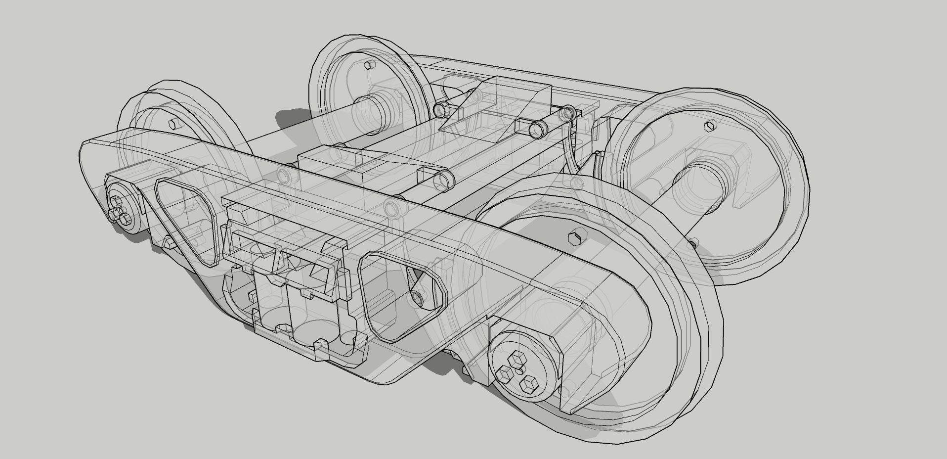 Indonesian Railway Container Flat car Wagon 54 Ton 3D model_7