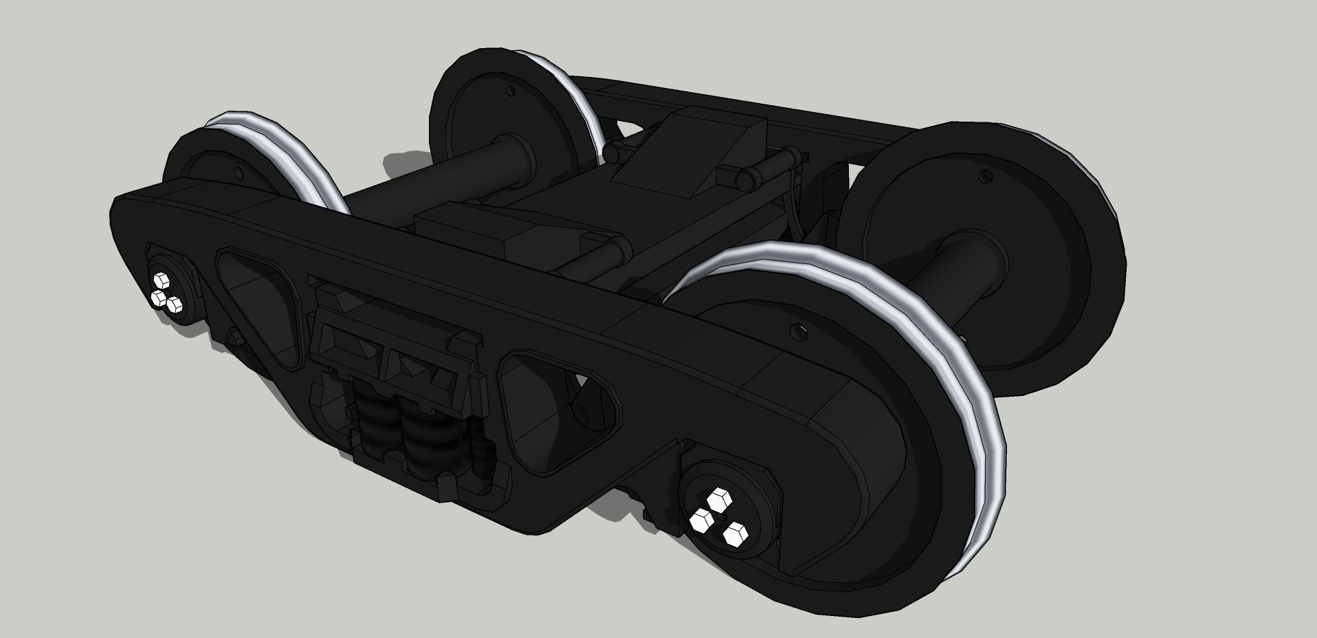 Indonesian Railway Container Flat car Wagon 54 Ton 3D model_3