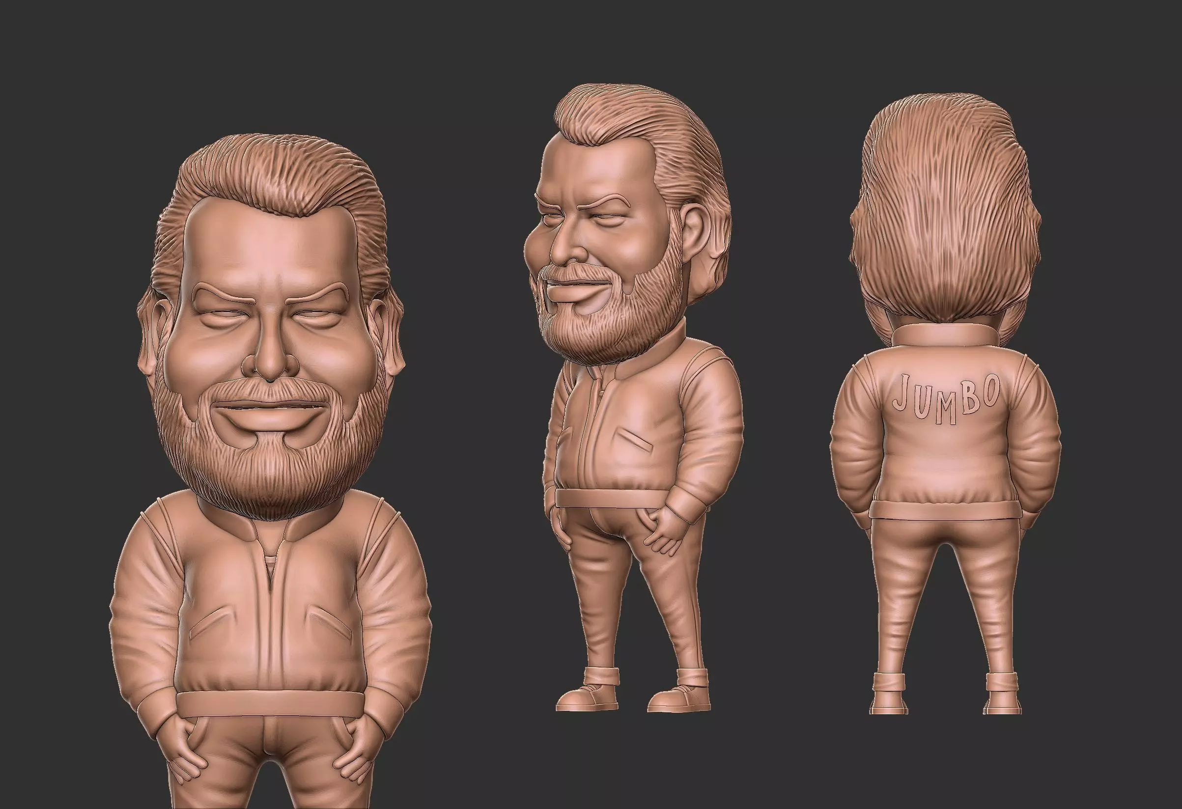 bud spencer 3d caricature model 3D print model_0