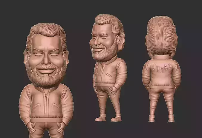 bud spencer 3d caricature model 3D print model bud spencer 3d caricature model 3D print model
