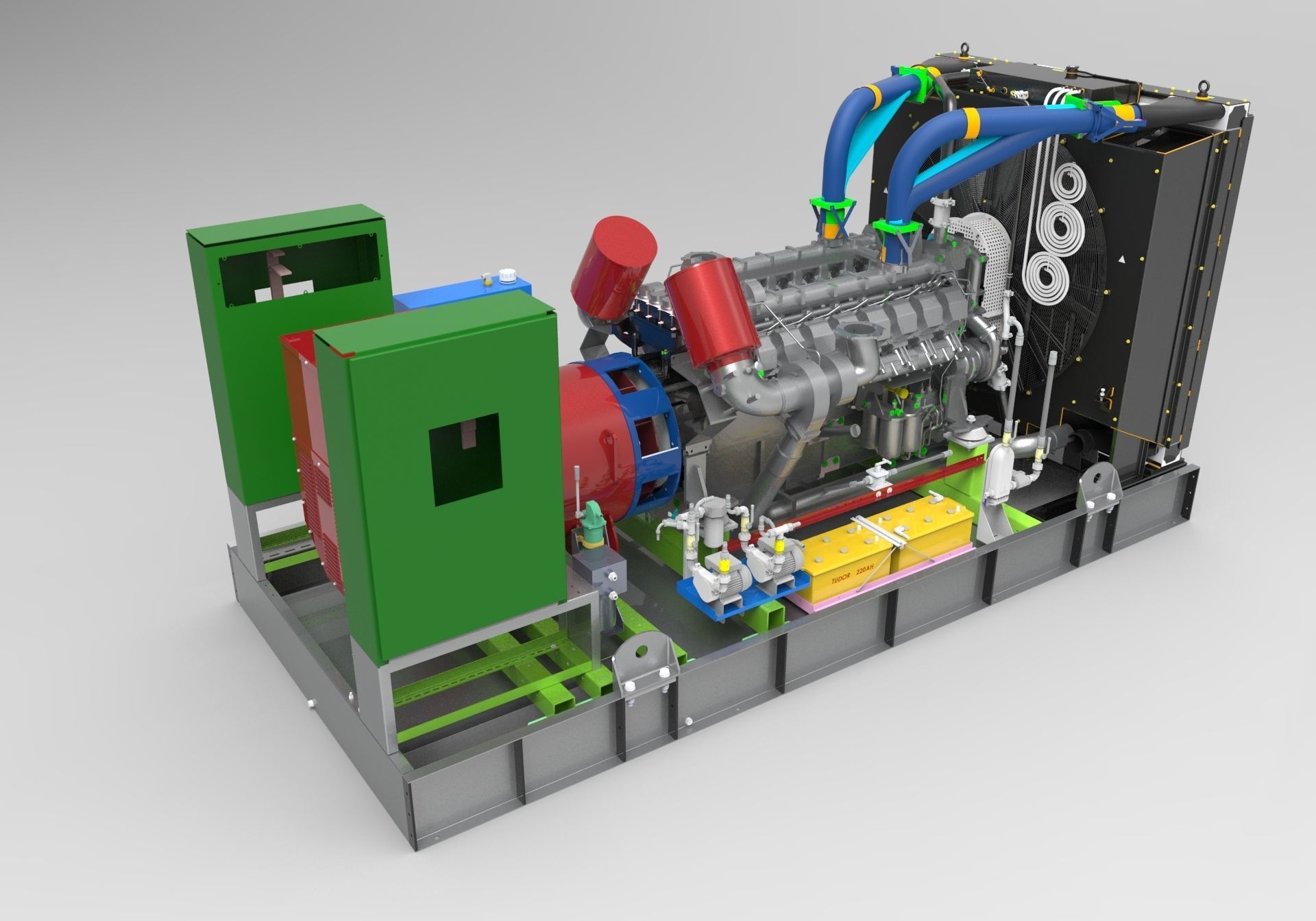 Diesel generator 3D model_1