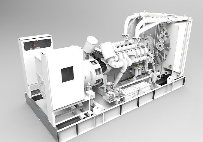 Diesel generator 3D model