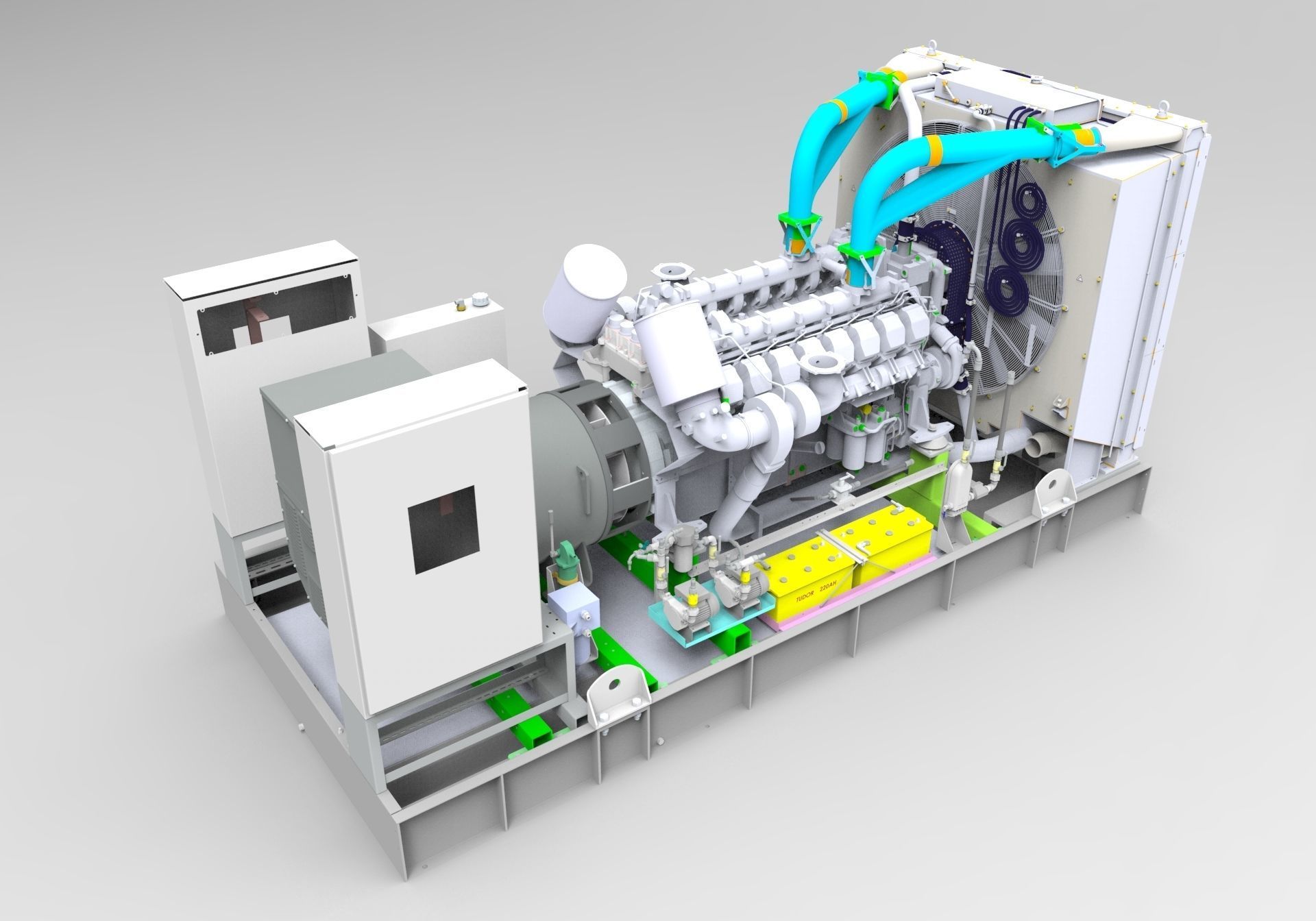 Diesel generator 3D model_2