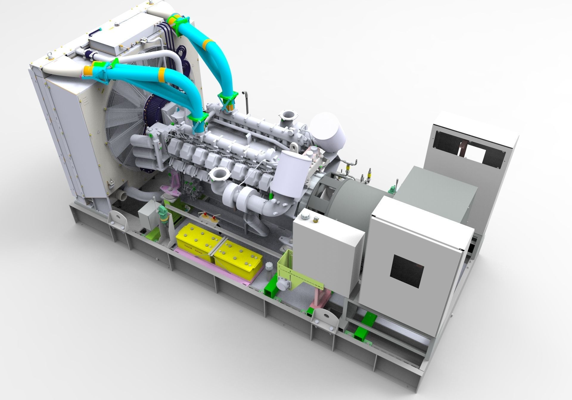 Diesel generator 3D model_3