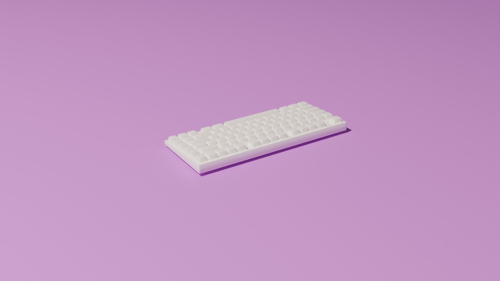 Keyboard Low-poly 3D model_3
