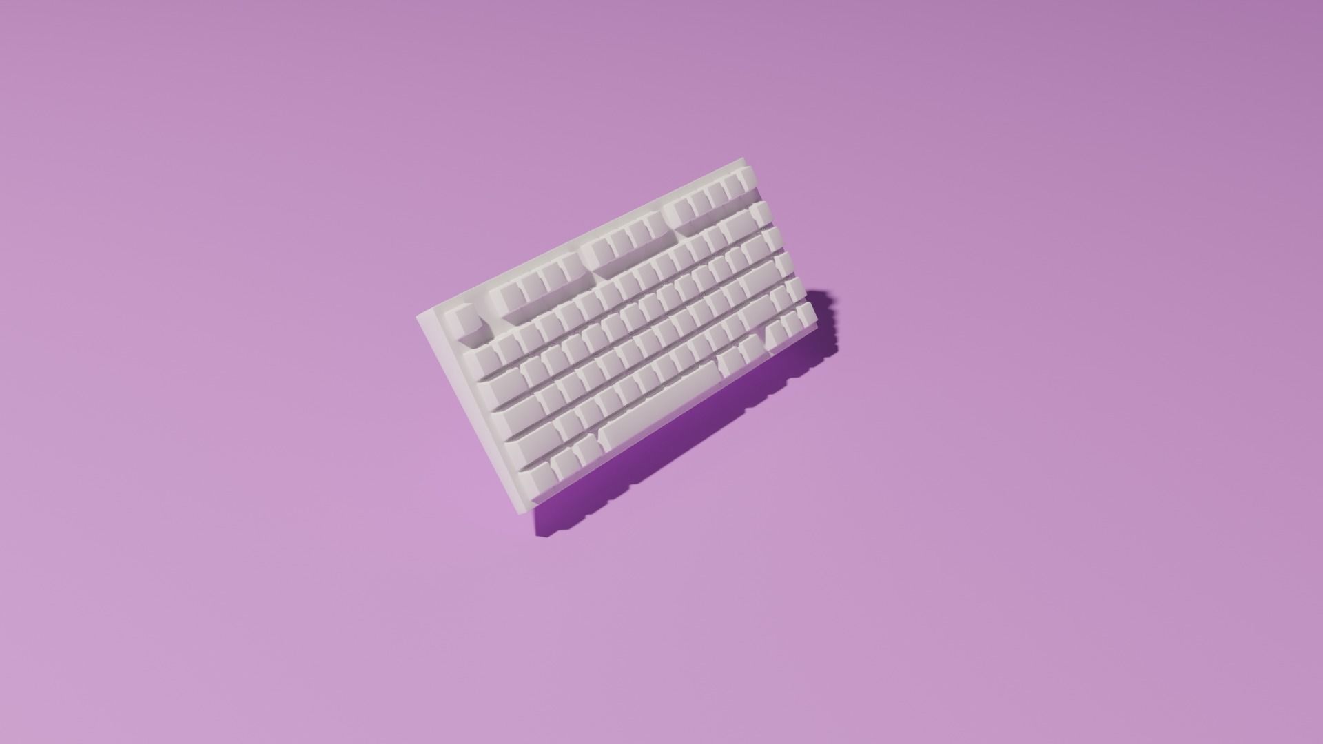 Keyboard Low-poly 3D model_6