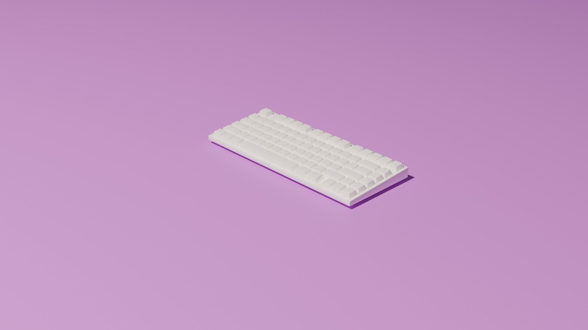 Keyboard Low-poly 3D model_2