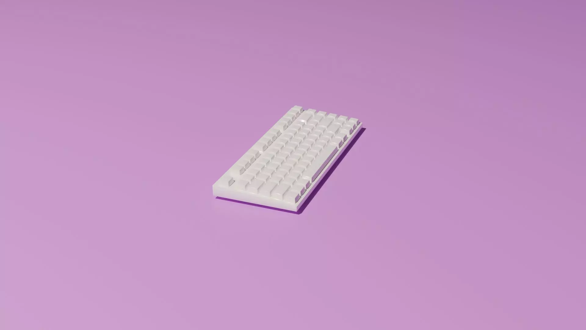 Keyboard Low-poly 3D model_0