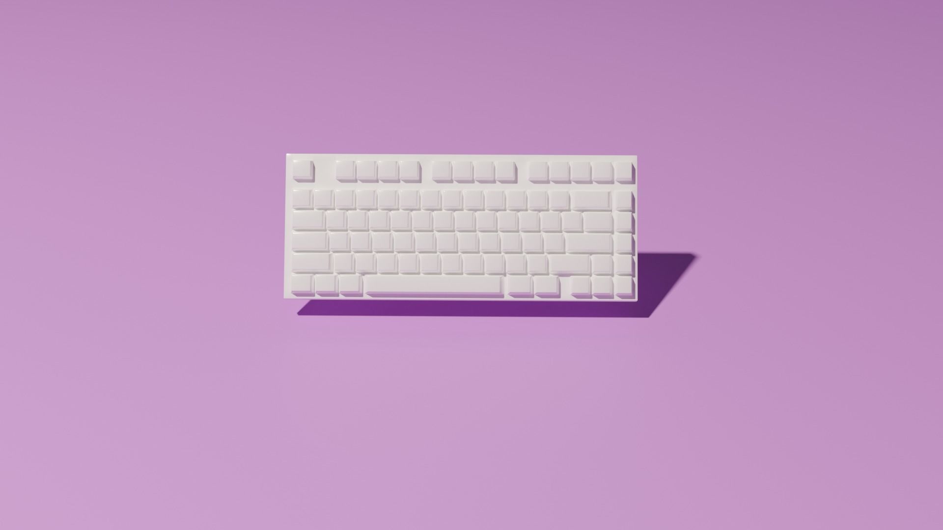 Keyboard Low-poly 3D model_5