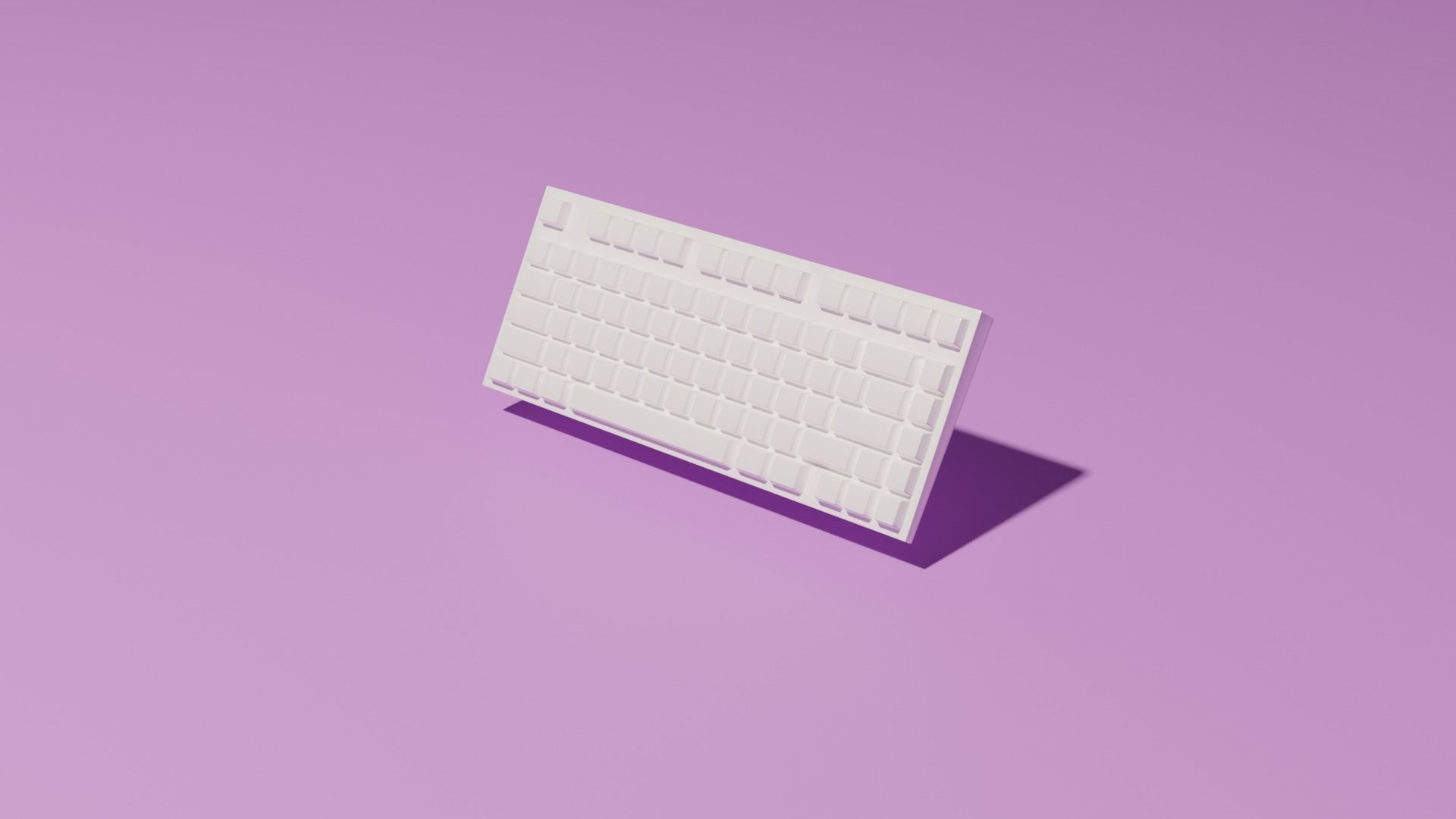 Keyboard Low-poly 3D model_4